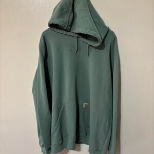 Carhartt Teal Heavyweight Workwear Grunge Hoodie Size Men’s 2XL